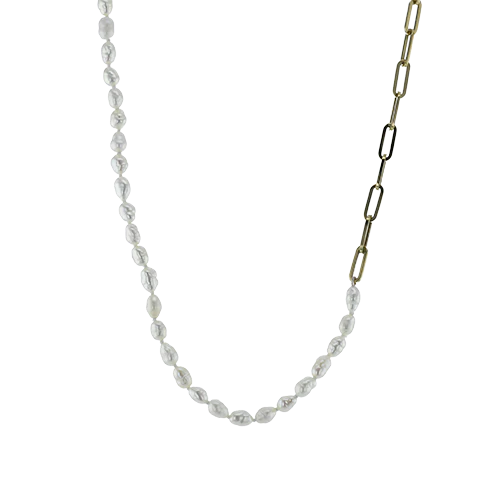 pearl necklace with chain