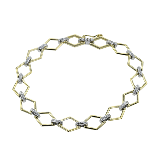 Two-tone Diamond shape Bracelet EFB882-Y