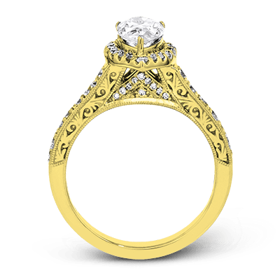 The Halo Pear Center Engagement Ring EFR1383