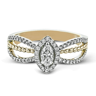 Marquise and Halo Engagement Ring EFR1691