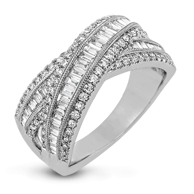 Baguette and Diamonds Right Hand Ring EFR1719