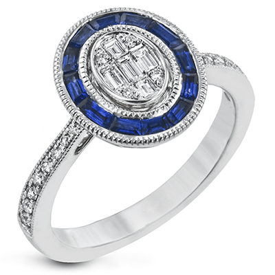 Mosaic Style with Sapphire Right Hand Ring EFR2119