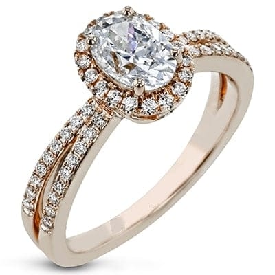 The Halo Oval Center Engagement Ring EFR2148