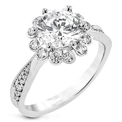 The Flower style Halo  Engagement Ring EFR2337