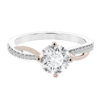Solitaire Two tone Engagement ring EFR2364