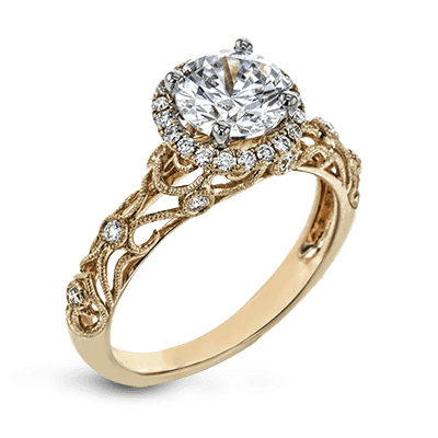 The Halo floral  Engagement Ring EFR924